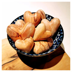 Olive Wood Hearts handmade to perfection!