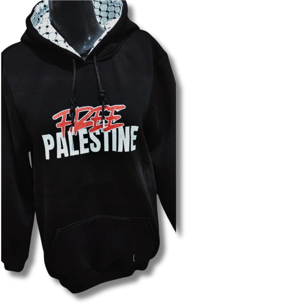 Black "Free Palestine" Hoodie