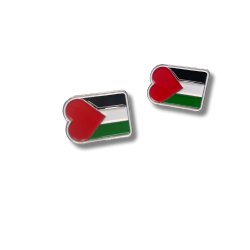 Pin - heart Palestine flag