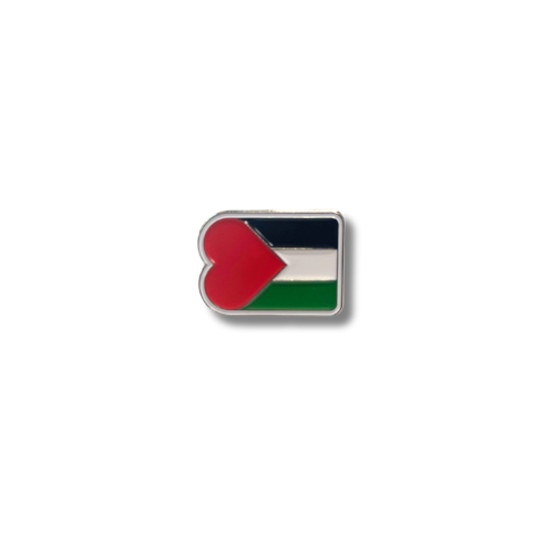 Pin - heart Palestine flag