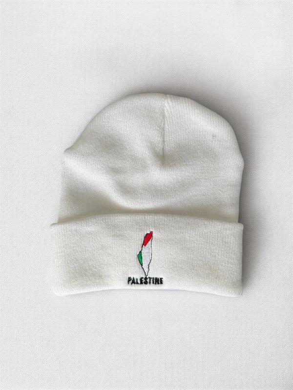 Embroidered Beanie | Map & Flag