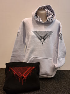 Hoodie - keffiyeh lined hood and front design