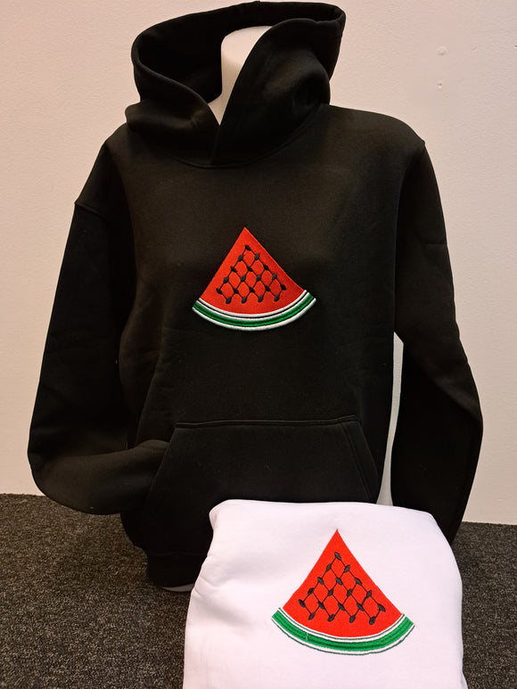 Hoodie - black or white, watermelon graphic