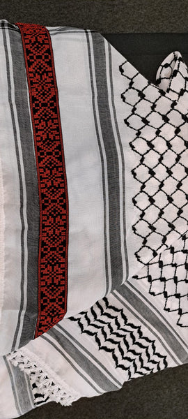 Kufiya - embroidered tatreez