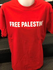 T Shirt - Free Palestine - Red