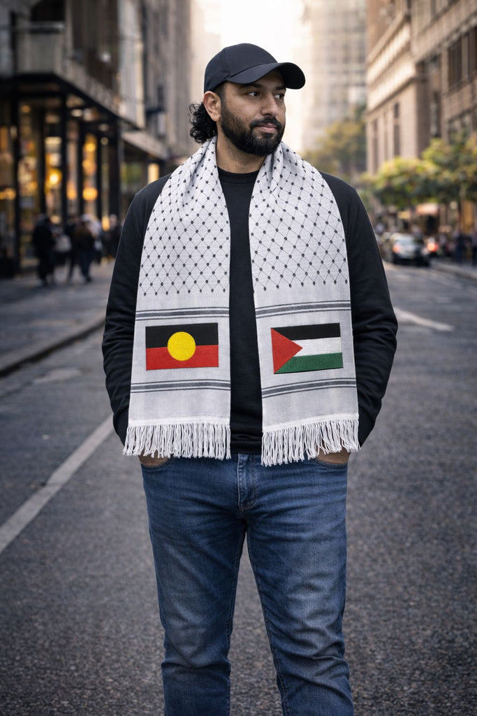Aboriginal and Palestinian Flag Scarf