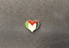 Heart Shaped Flag Pin