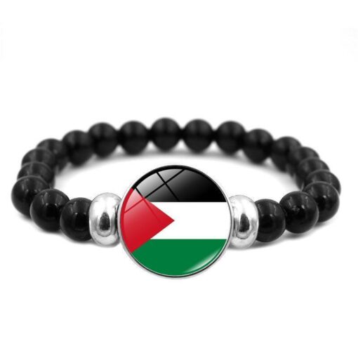Palestine Hand Bracelet – Beaded Style National Flag