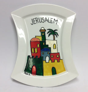 Jerusalem White Plate - flat tray